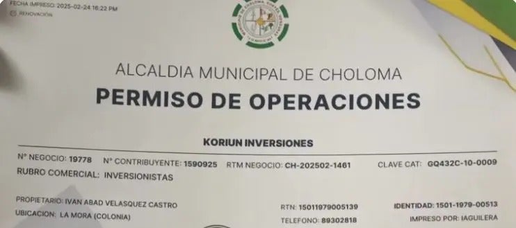 permiso de operaciones