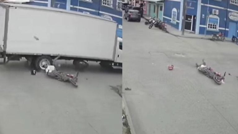 Video: motociclista pierde la vida en colisión contra camión en El Paraíso