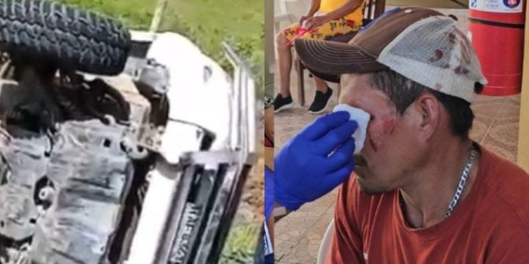 Accidente en Copán deja ocho heridos y un vehículo destrozado