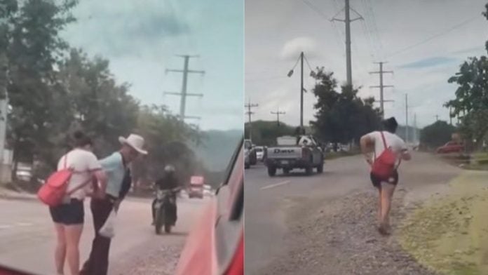 Mujer asalto adulto Mayor