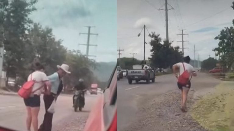 Mujer asalto adulto Mayor