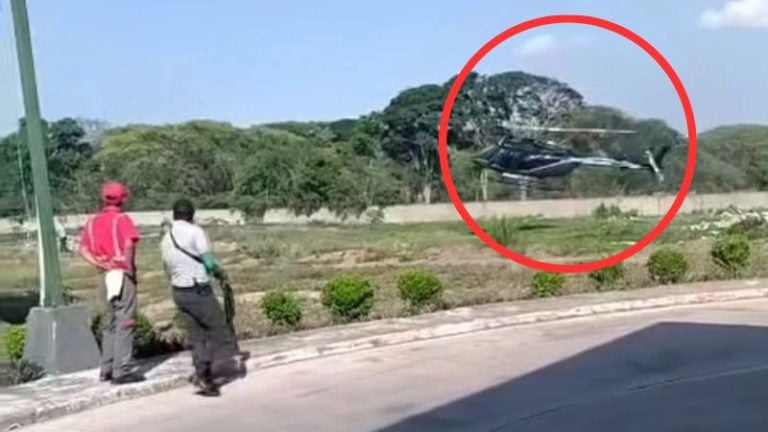 Misterioso helicóptero aterriza en Juticalpa y desata especulaciones