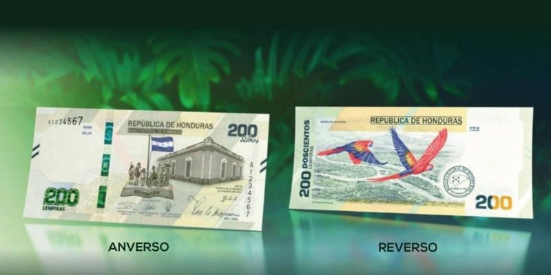 Medidas para detectar un billete falso de 200 lempiras