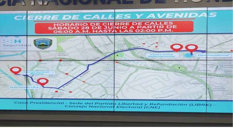 Cierre calles movilización