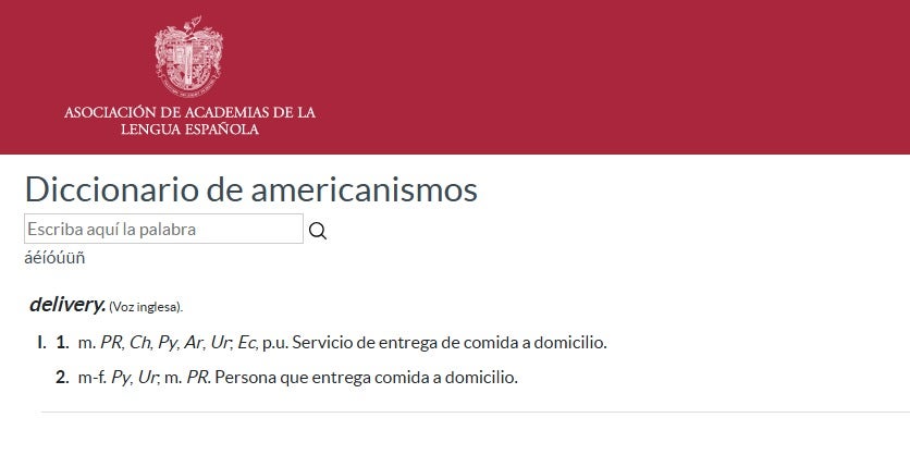 Significado de "delivery". 