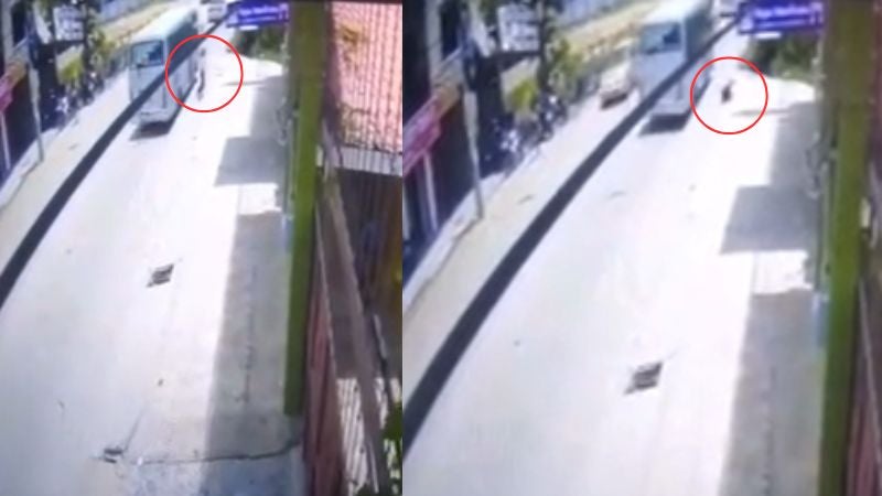 Estudiante es lanzada de autobús