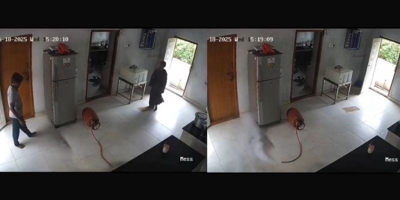 ¡Impactante! Pareja casi muere calcinada por fuga de gas captada en video viral