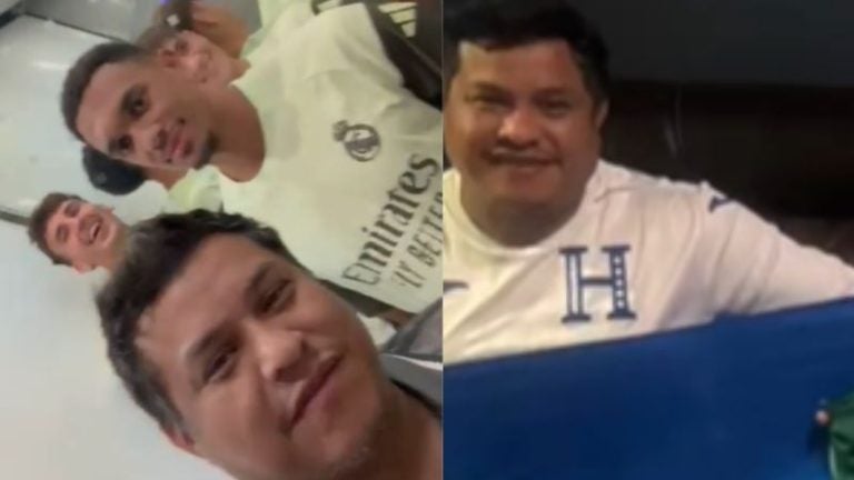 Inesperado encuentro: hondureño coincide con futbolistas del Real Madrid en ascensor