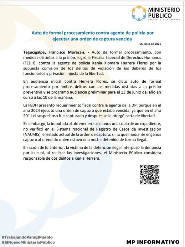 Procesan a agente por captura vencida