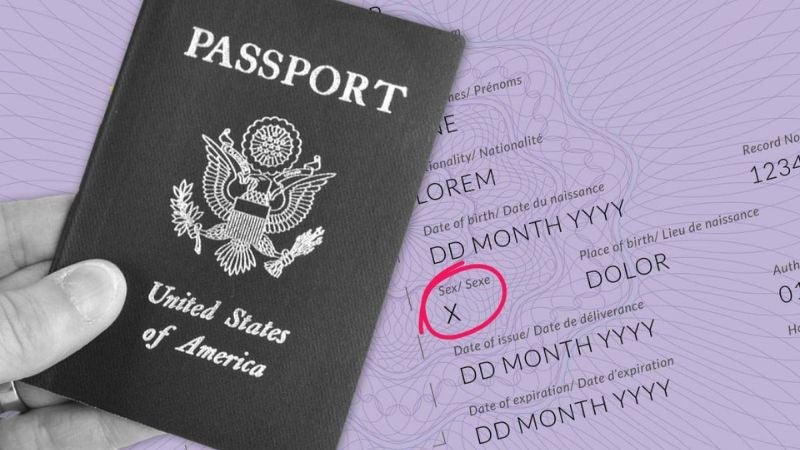 Pasaportes género X EEUU