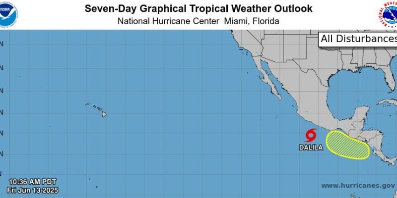Tormenta Tropical Dalila se forma en el Pacífico ¿Honduras este en riesgo?