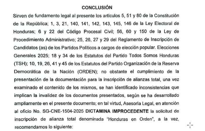 Dictamen del CNE