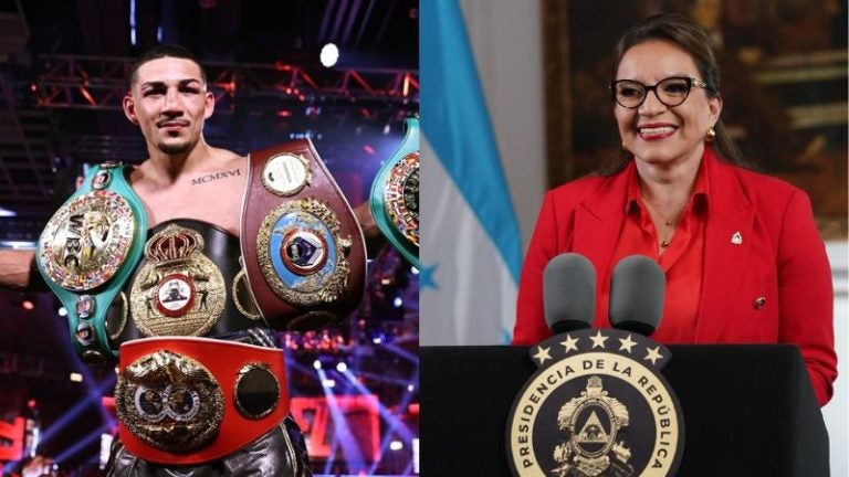 Teófimo López expresa interés en apoyar el deporte hondureño; presidenta Castro responde