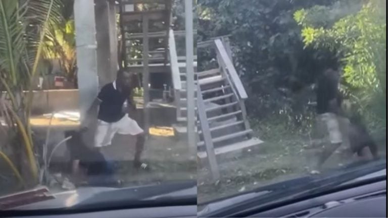 ¡Indignante! Hombre es captado propinando golpiza a una mujer en Roatán