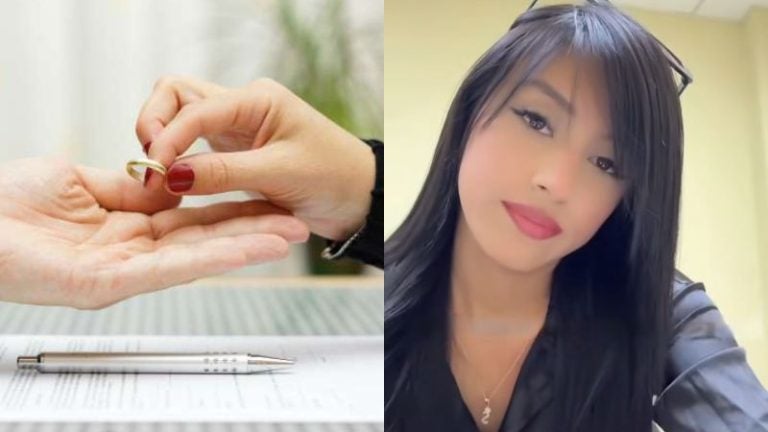 hondureña celebra su divorcio