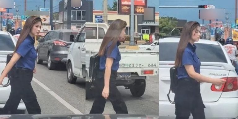 Video: Joven deslumbra al cruzar la calle en San Pedro Sula