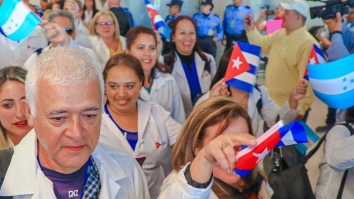 Los médicos cubanos en Honduras.