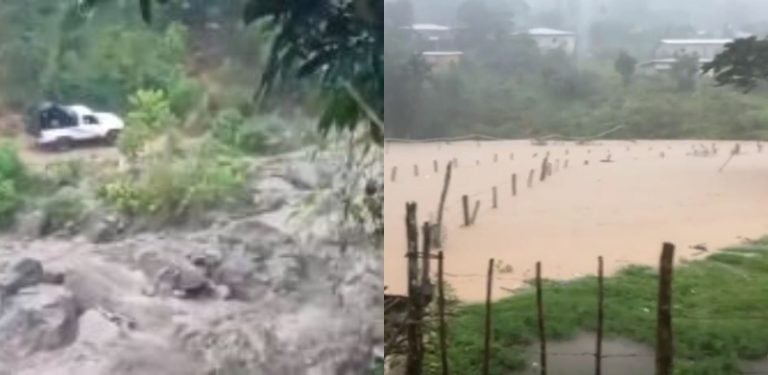 VIDEO: ¡Gritos de pánico! Río desbordado arranca puente e incomunica comunidades de Ocotepeque