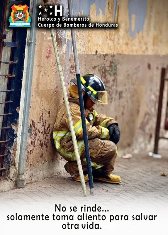 Bombero descansando