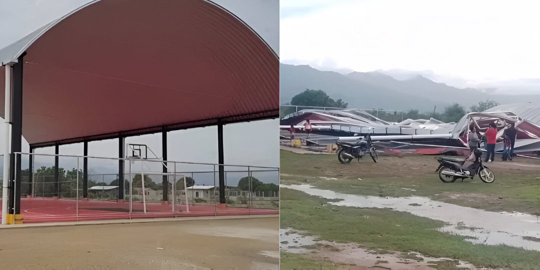 ¿Despilfarro? Cancha de más de L5 millones colapsa en menos de dos años