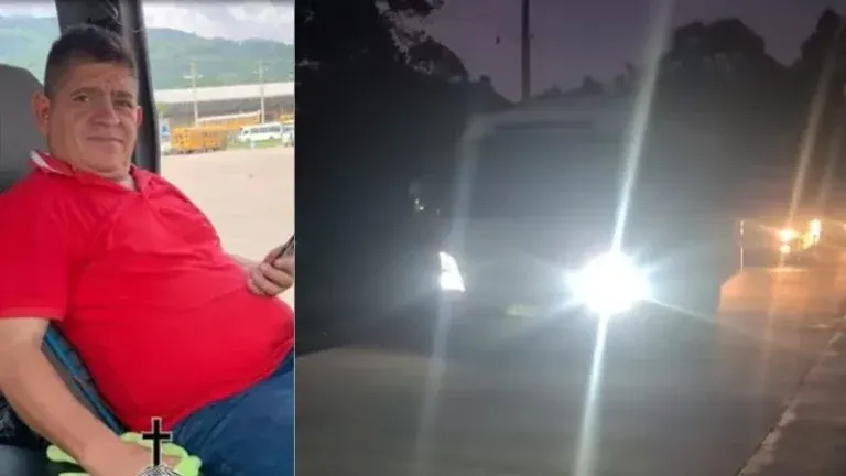 Caravana buses chófer accidente