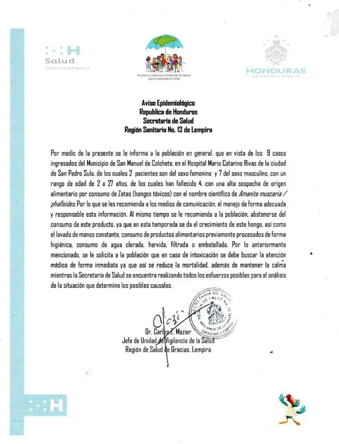 Niños muertos en Lempira