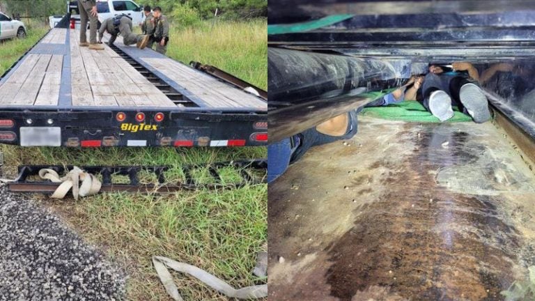 Rescatan a migrantes abandonados en camión tras persecución en Texas
