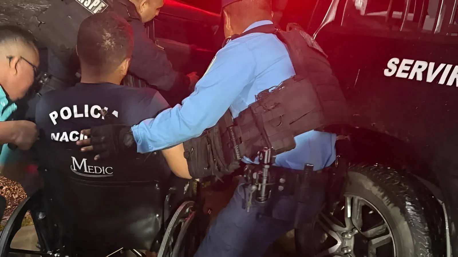 policía herido en Copán