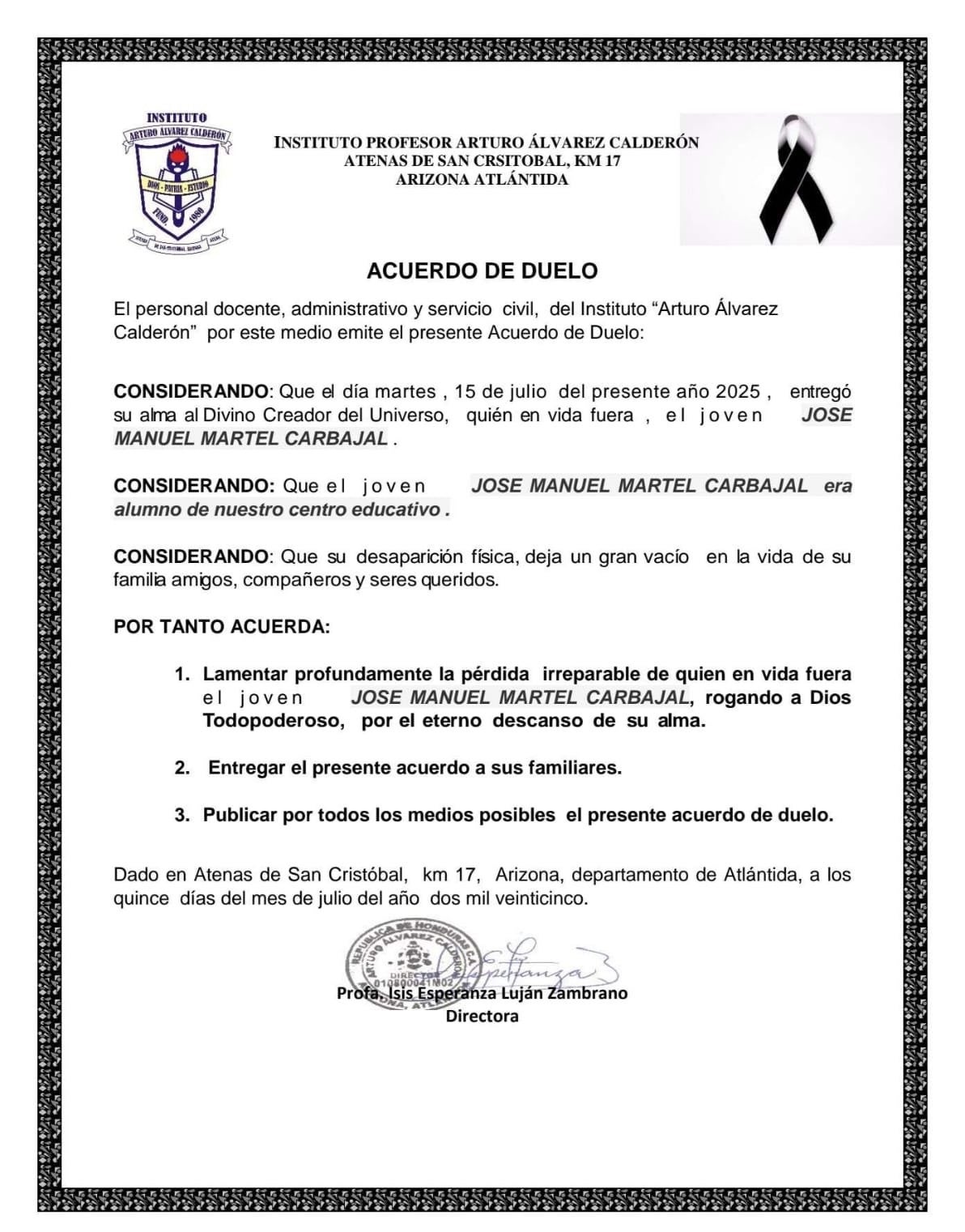 Acuerdo de duelo