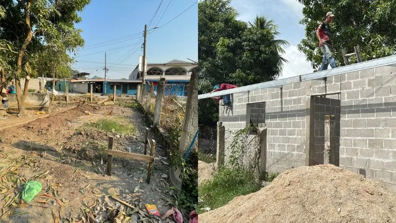 hondureño construye casa