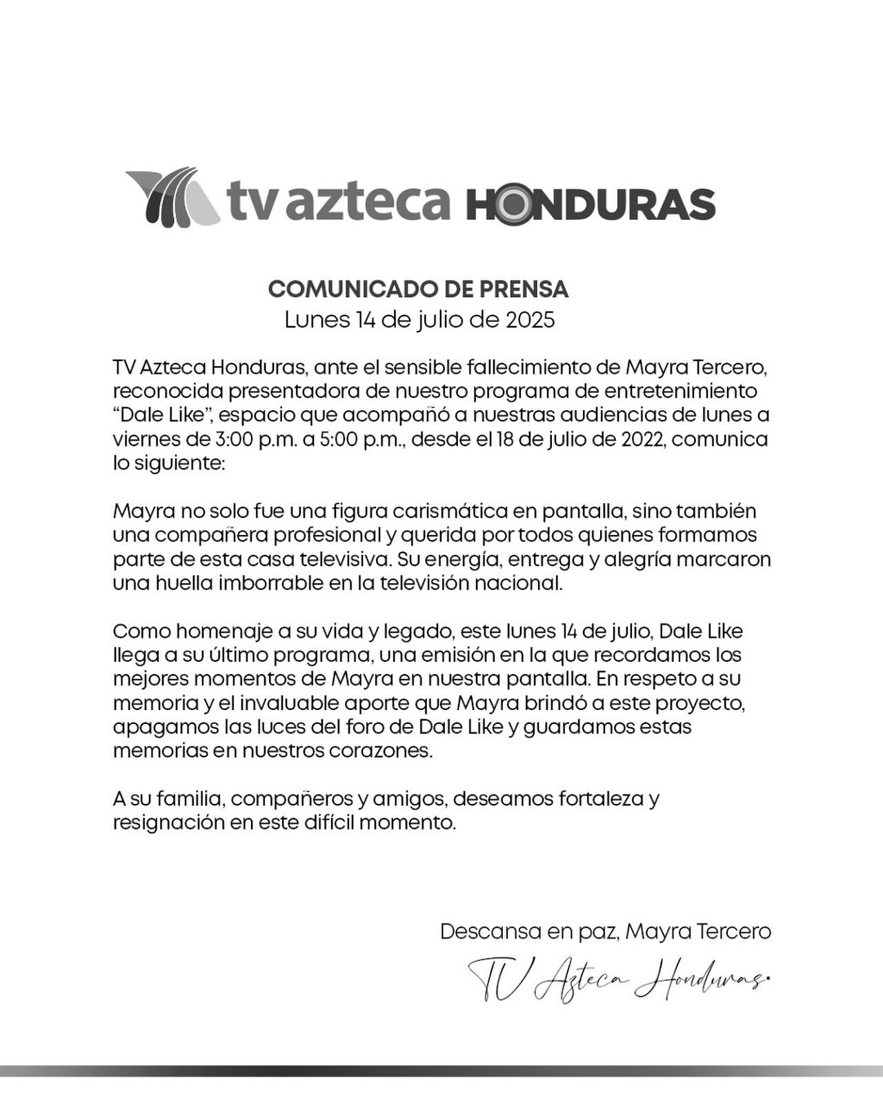 comunicado TV