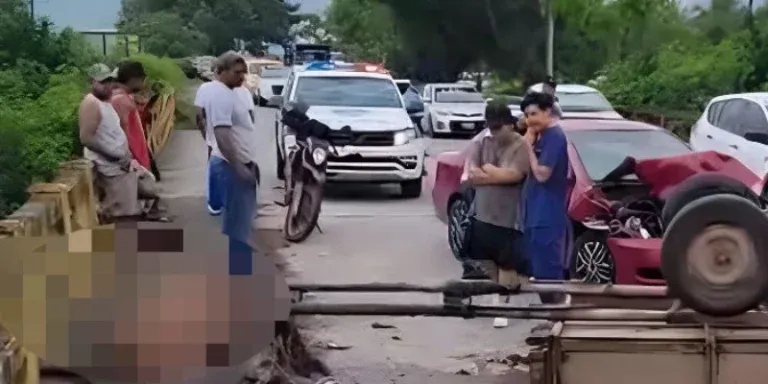 Accidente de tránsito deja dos personas lesionadas y un caballo muerto en San Manuel, Cortés