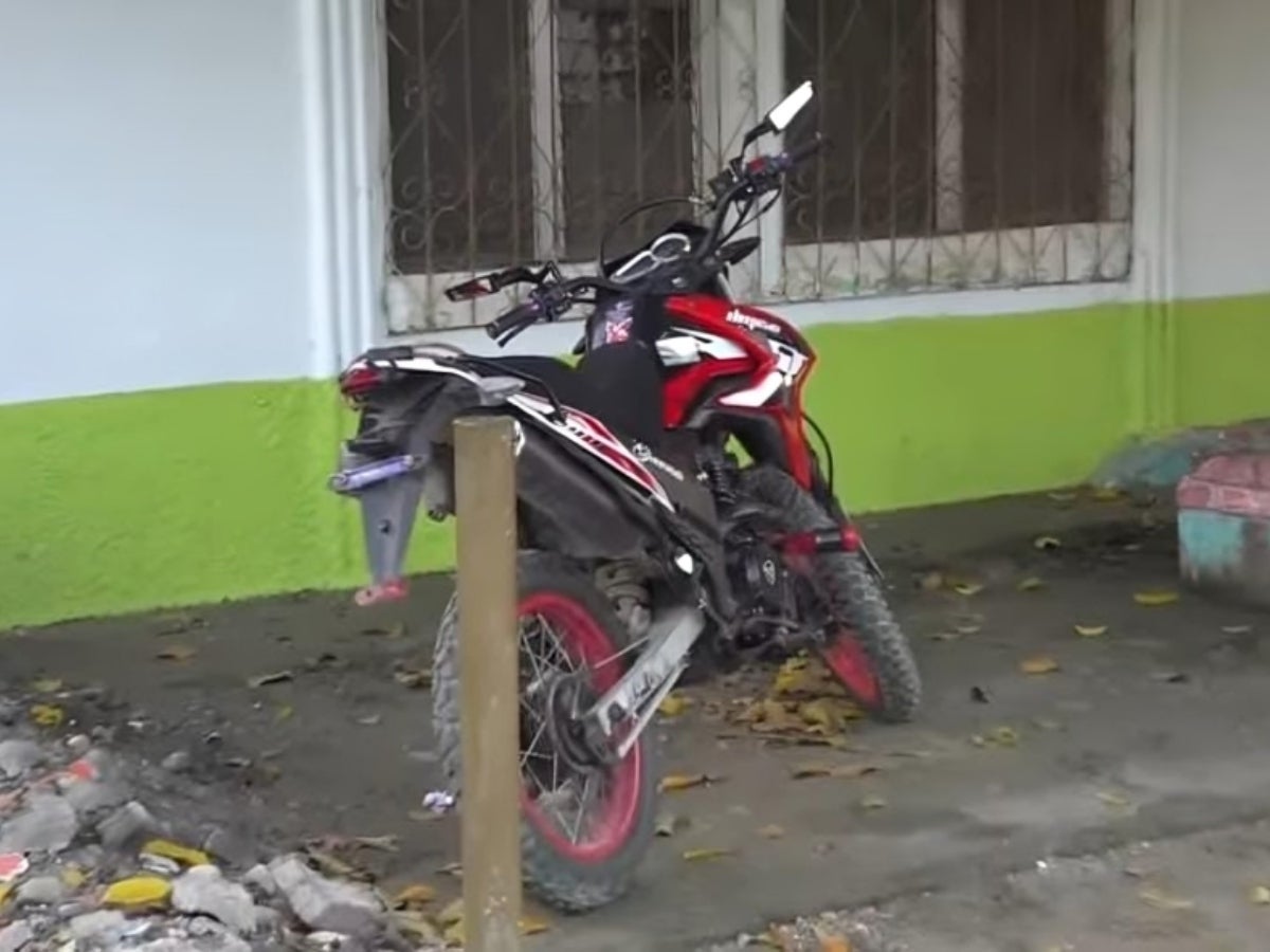 Motocicleta de víctima del INTAE