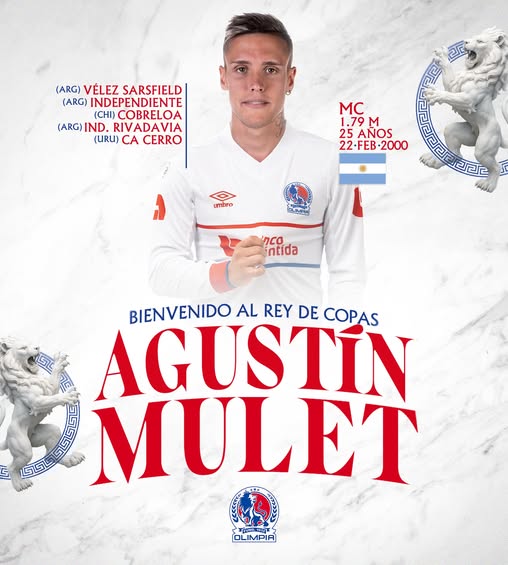 El argentino Agustín Mulet asegura que está listo para debutar con el Olimpia.