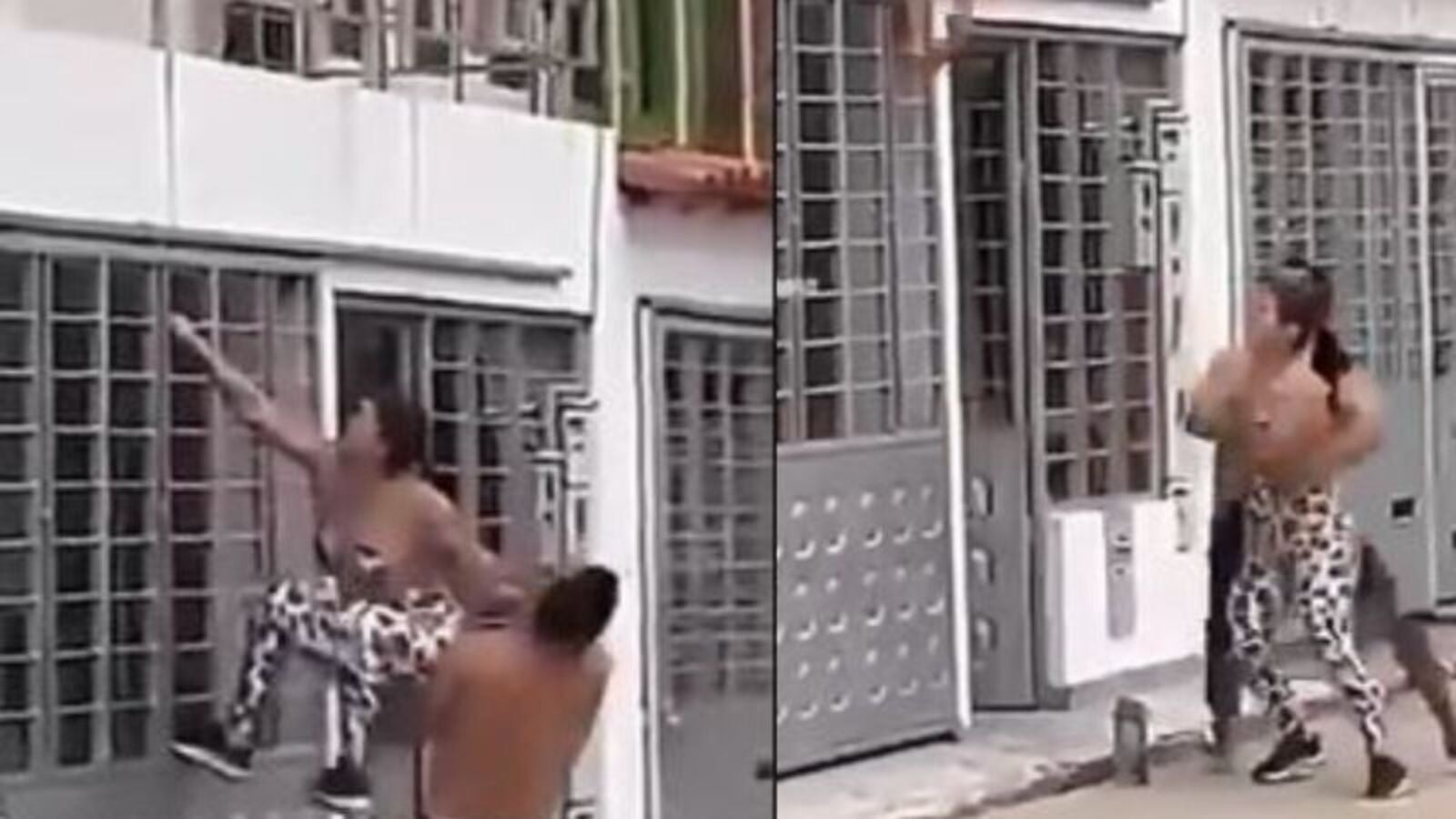 Amante escapa por un balcón 