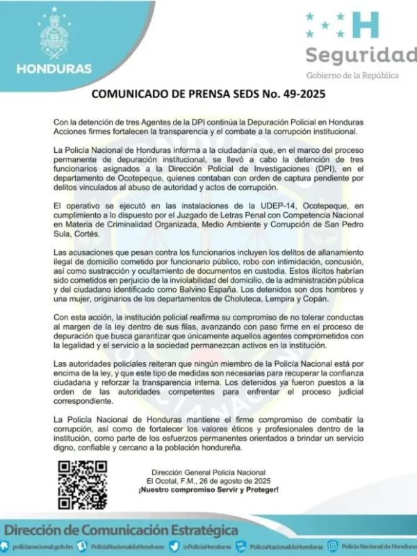 agentes de la DPI detenidos