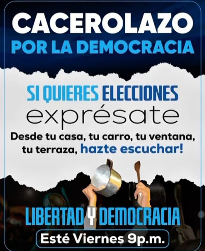 ¡A sonar las ollas! Convocan cacerolazo por la democracia este viernes