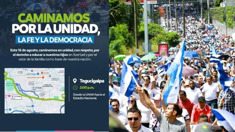 Ruta caminata oración Tegucigalpa