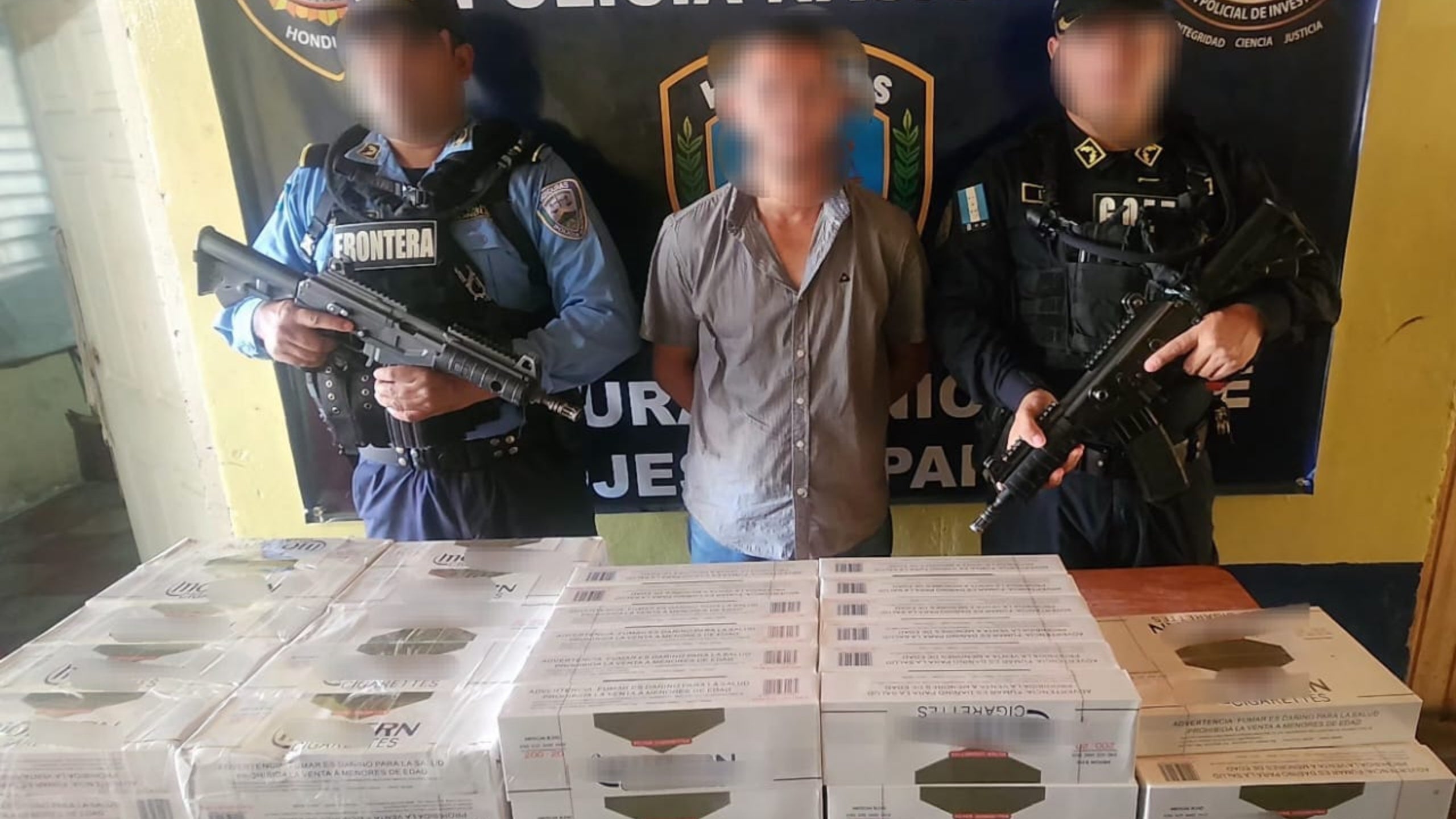 Capturan a ciudadano cigarrillos en El Paraíso