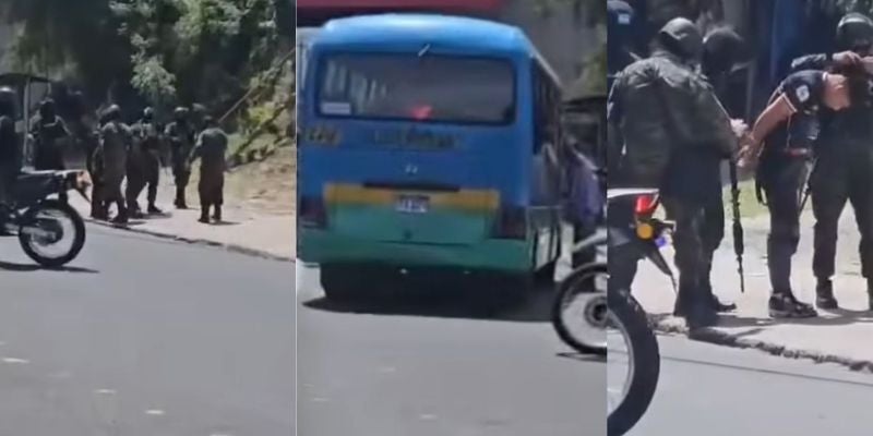 Captura a un hombre en unidad de transporte en el anillo periférico de TGU