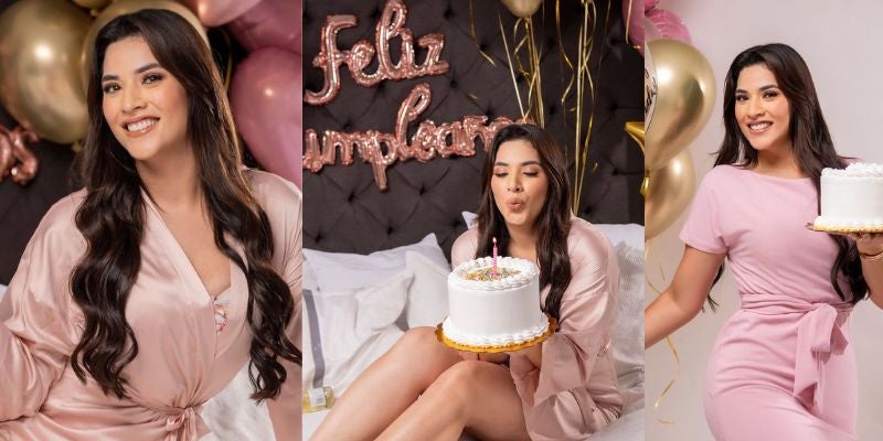Con globos y sesión de fotos, Carolina Lanza celebra su cumpleaño a lo grande
