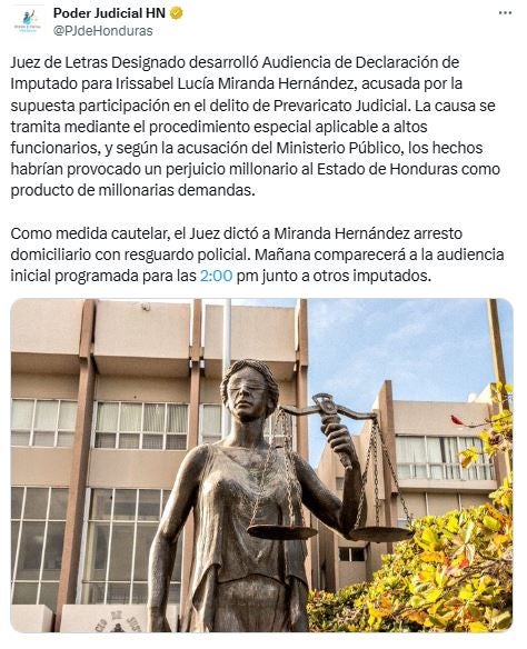 Comunicado del Poder Judicial