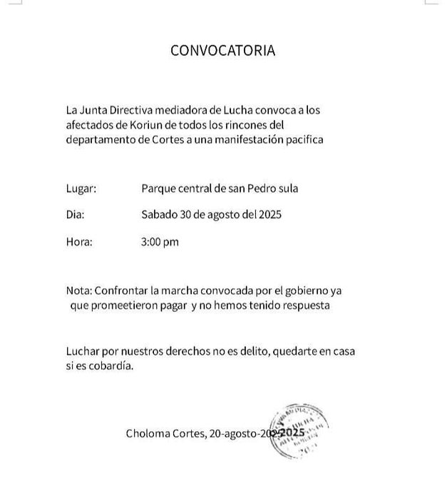 Convocatoria de Koriun