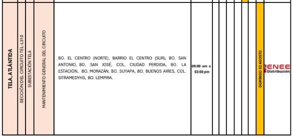 Cortes de energía 3 de agosto 2025 5