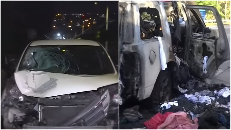 Atropello en El Carrizal e incendio de camioneta