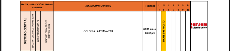 Prepárese: este martes habrá interrupciones de energía en varias zonas del país