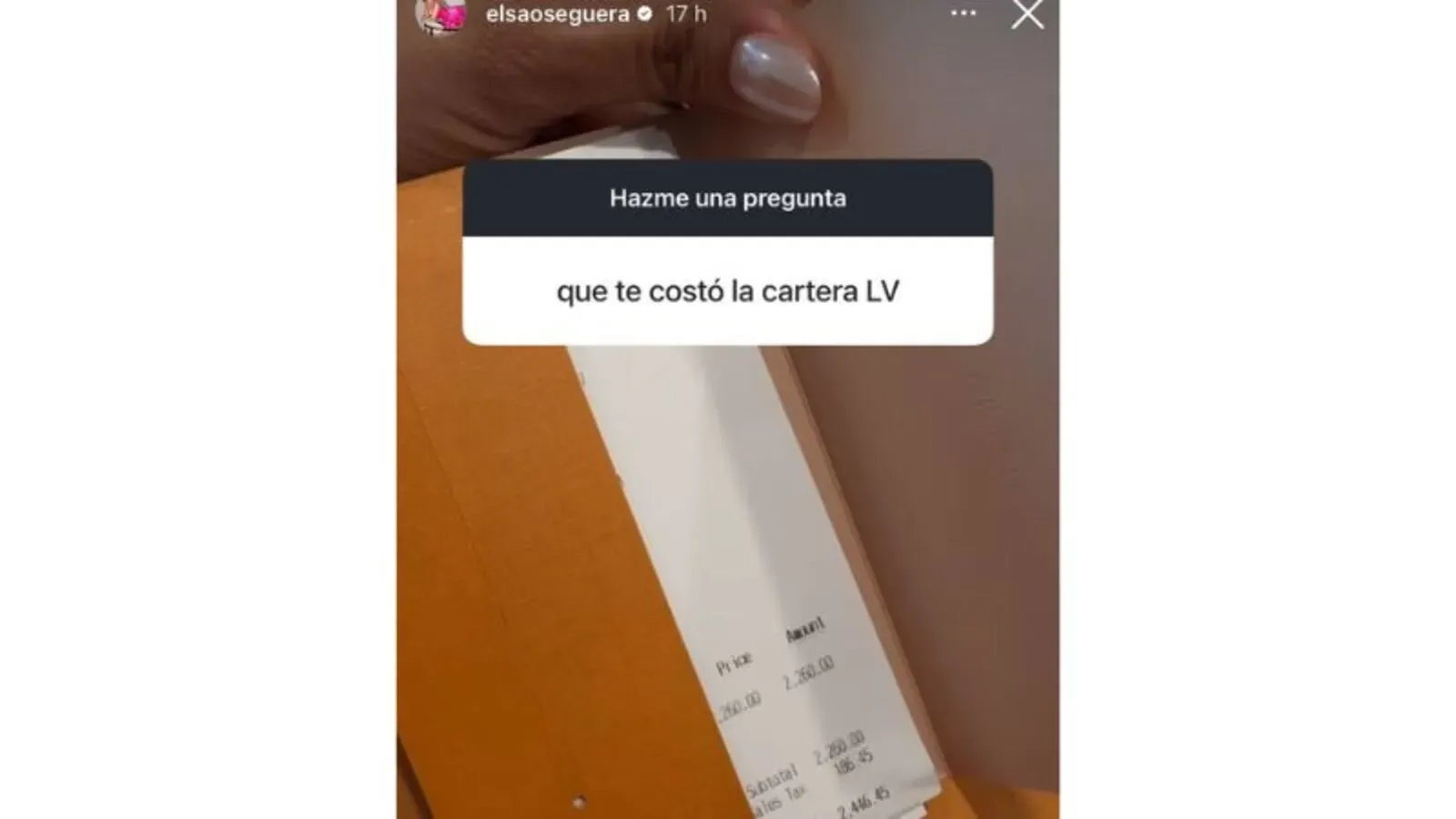 Elsa Oseguera presume costosa cartera