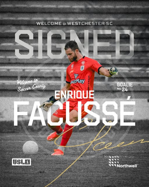 Así anunció el Westchester SC la llegada del guardameta hondureño, Enrique Facussé.