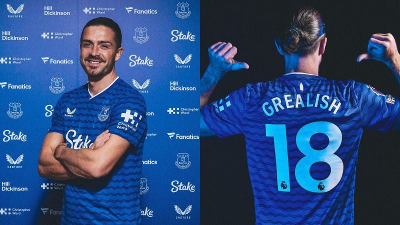 Tras su salida del Manchester City, Grealish usará el número 18 con el Everton.
