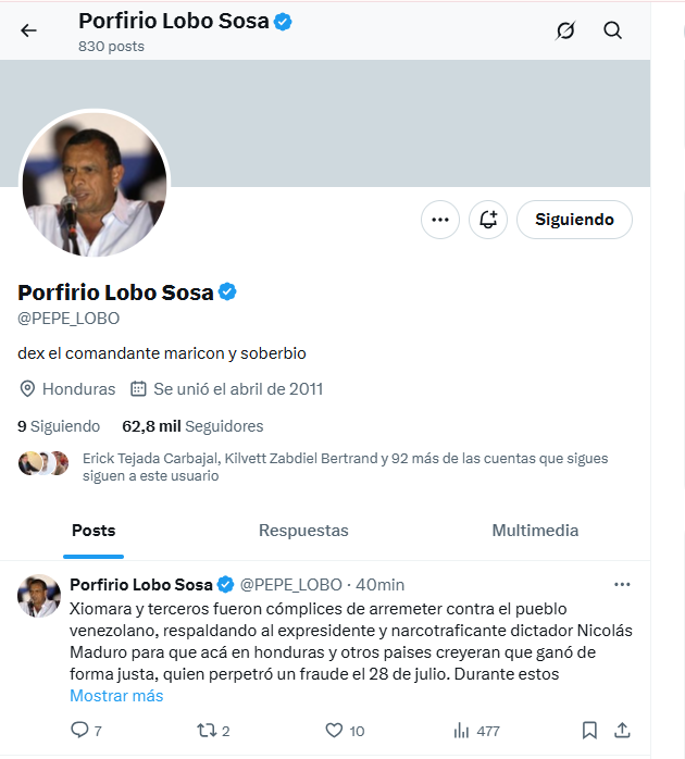 Hackean cuenta de Pepe Lobo